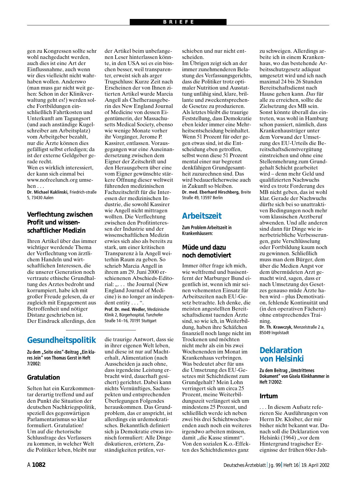 Vorschauseite 1: Deklaration von Helsinki: Irrtum