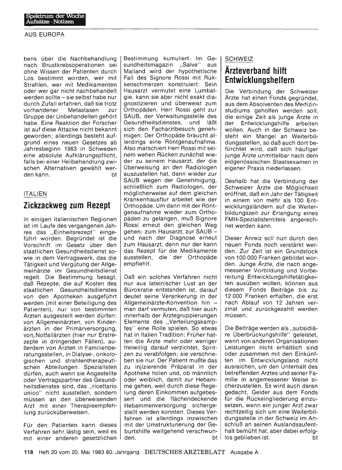 Vorschauseite 1: Schweiz: Ärzteverband hilft Entwicklungshelfern
