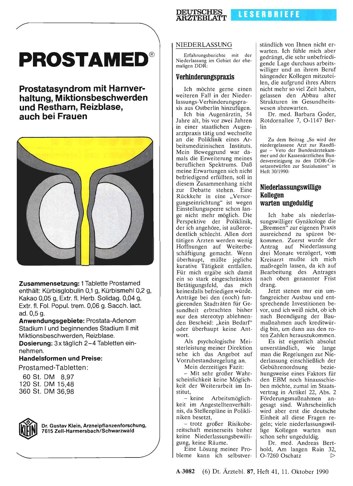 Vorschauseite 1: NIEDERLASSUNG: Verhinderungspraxis
