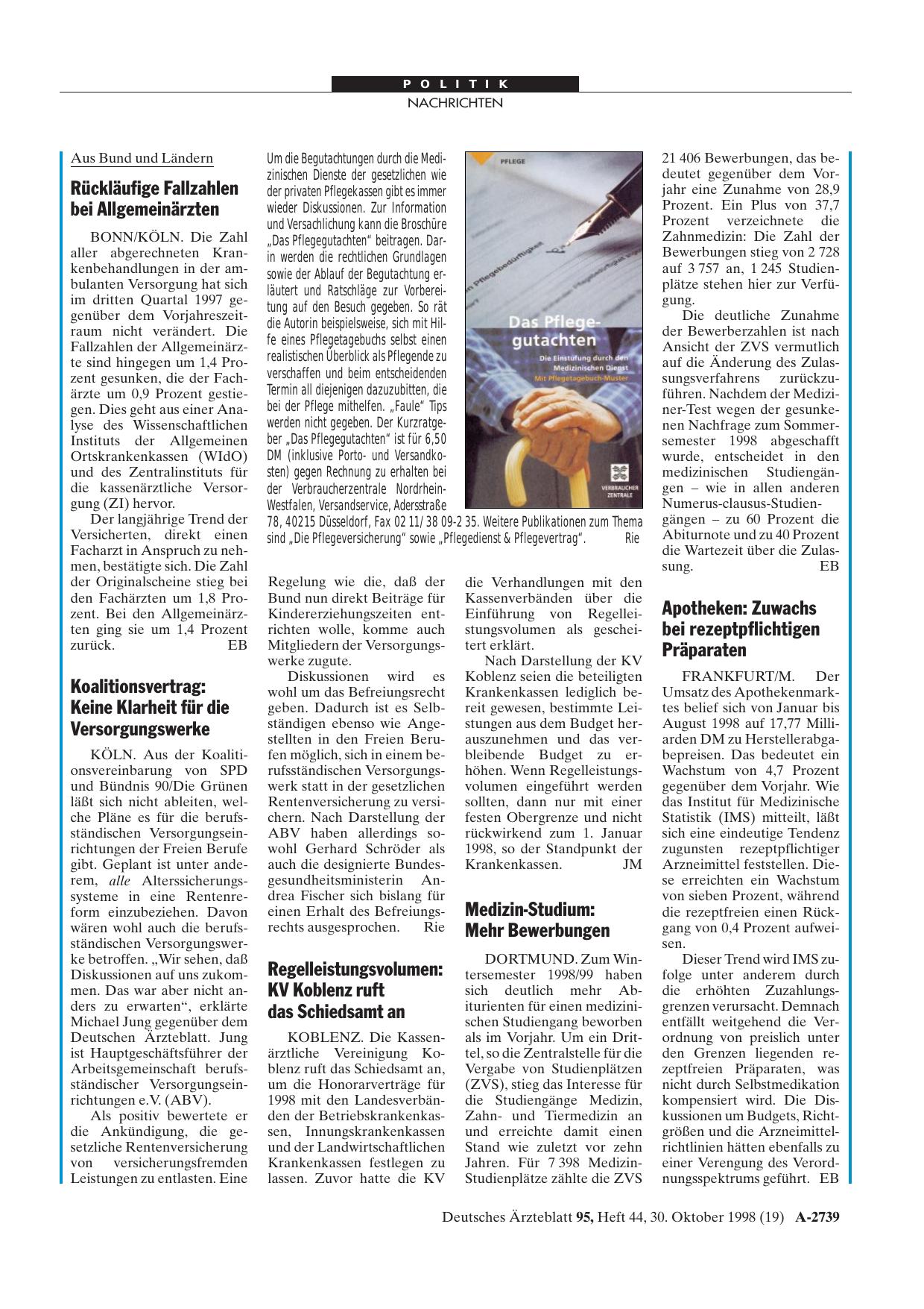 Vorschauseite 1: Kurzratgeber „Das Pflegegutachten“