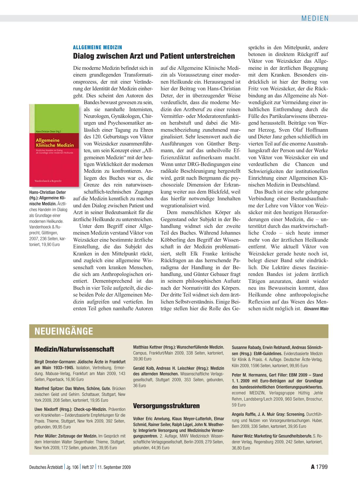 Vorschauseite 1: Allgemeine Medizin: Dialog zwischen Arzt und Patient unterstreichen