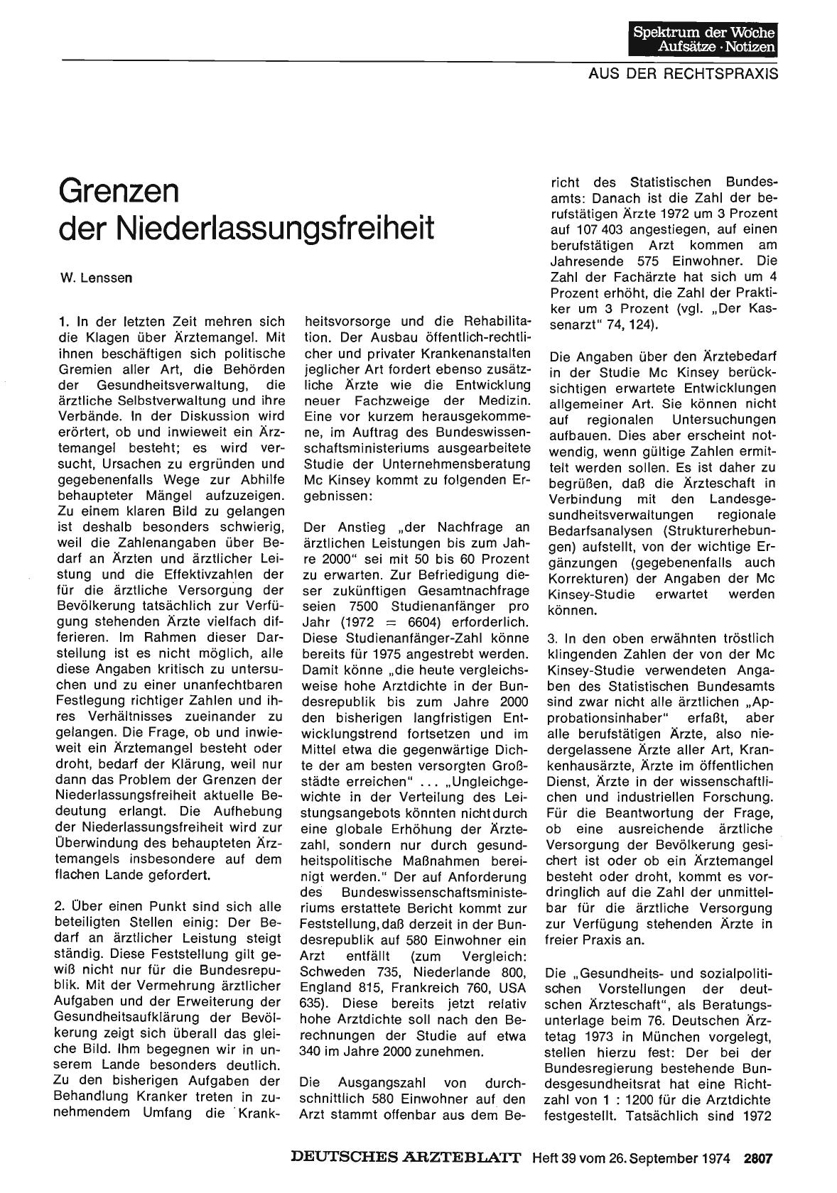 Vorschauseite 1: Grenzen der Niederlassungsfreiheit