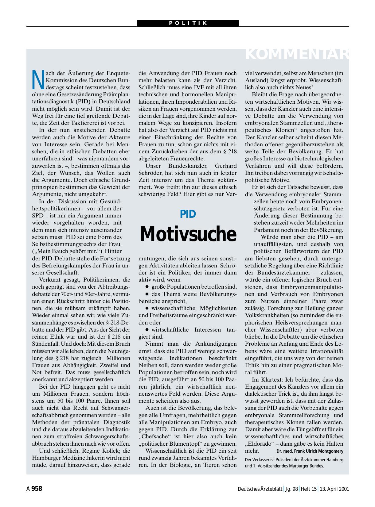 Vorschauseite 1: PID: Motivsuche