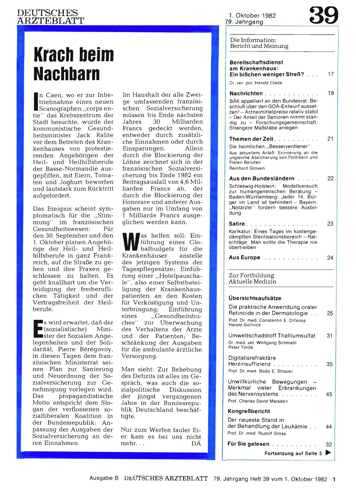 Vorschauseite 1: Krach beim Nachbarn