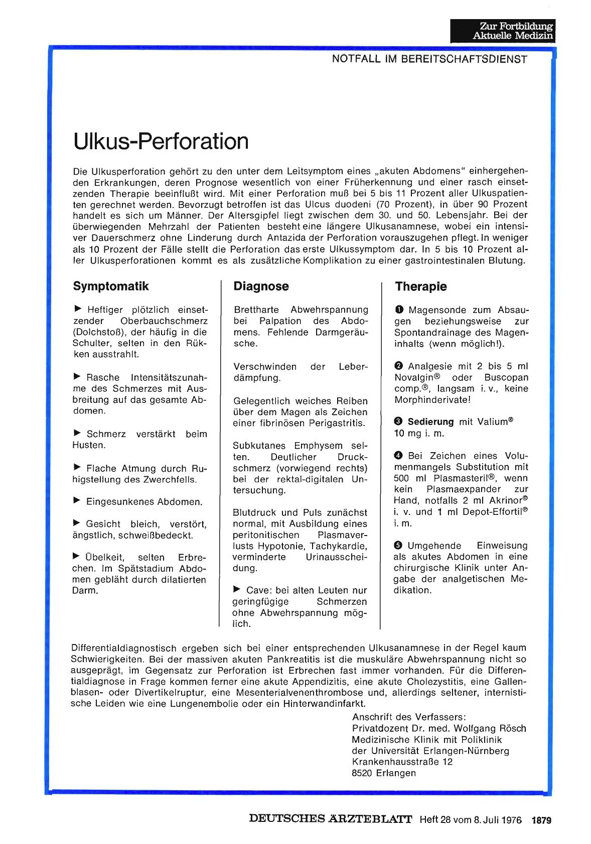 Vorschauseite 1: Ulkus-Perforation