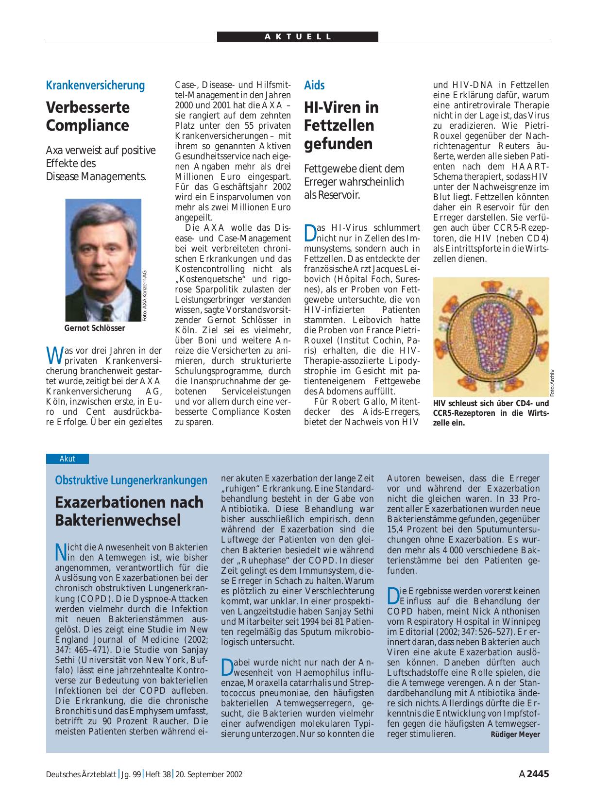 Vorschauseite 1: Krankenversicherung: Verbesserte Compliance
