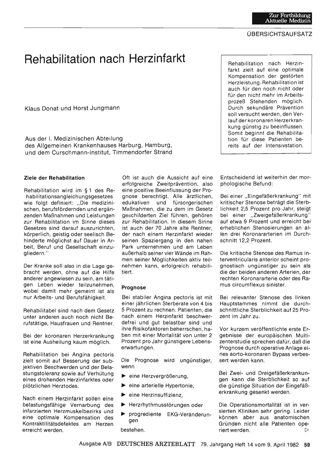 Vorschauseite 1: Rehabilitation nach Herzinfarkt