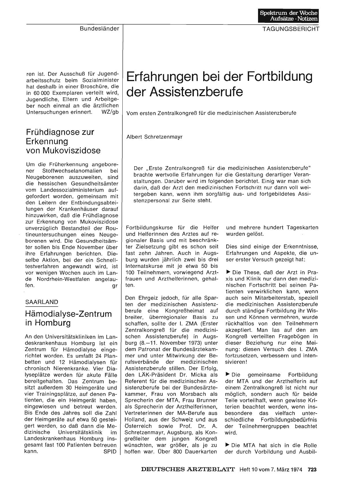 Vorschauseite 1: Erfahrungen bei der Fortbildung der Assistenzberufe