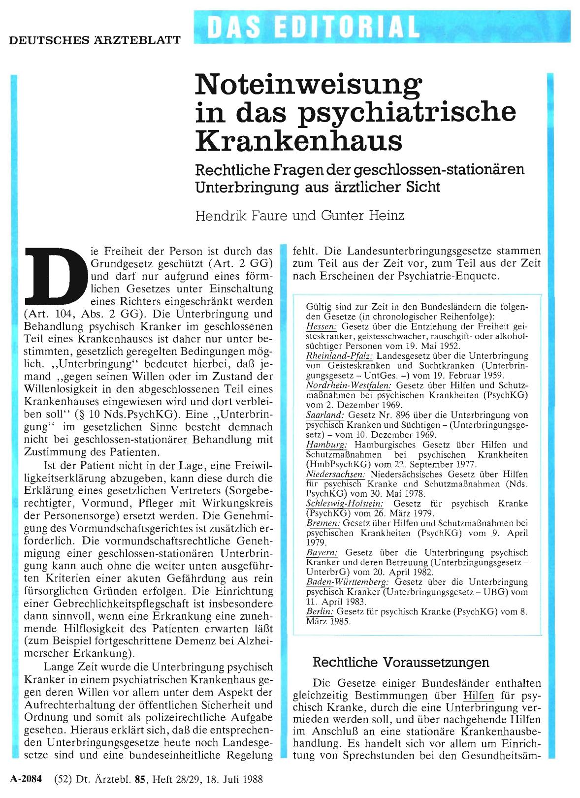 Vorschauseite 1: Noteinweisung in das psychiatrische Krankenhaus
