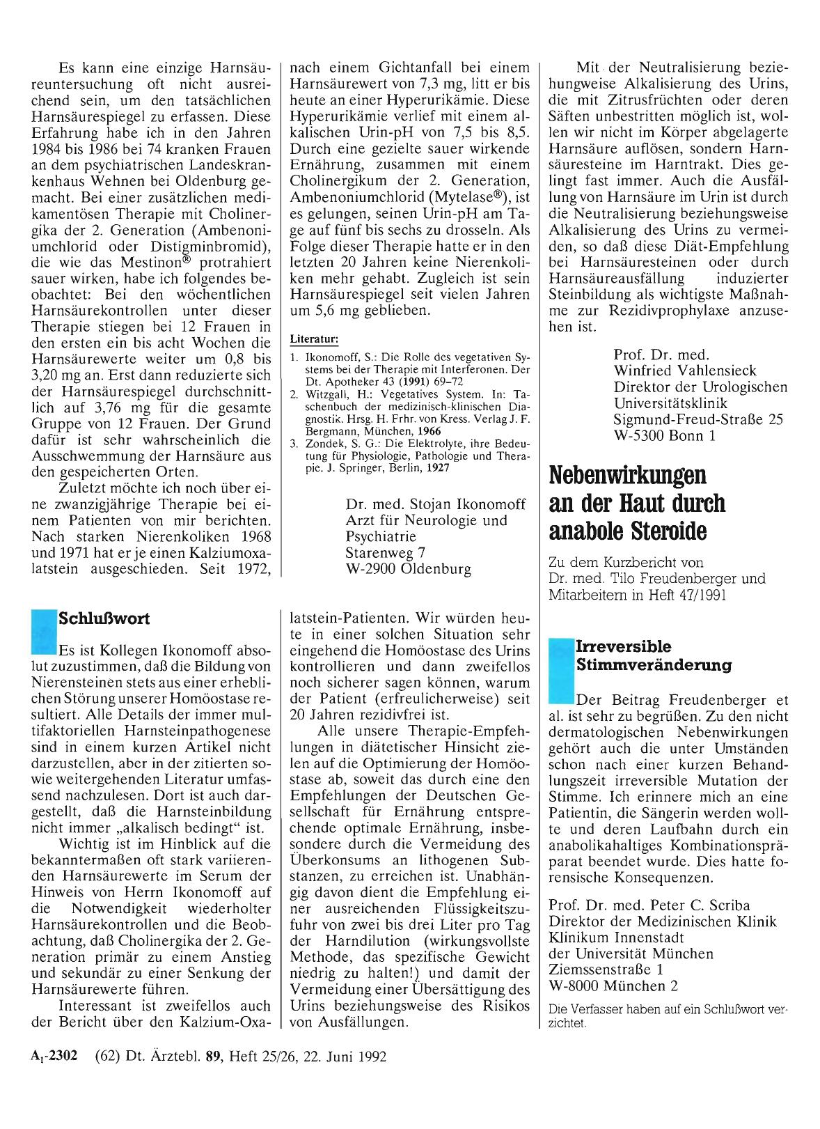 Vorschauseite 1: Nebenwirkungen an der Haut durch anabole Steroide: Irreversible Stimmveränderung