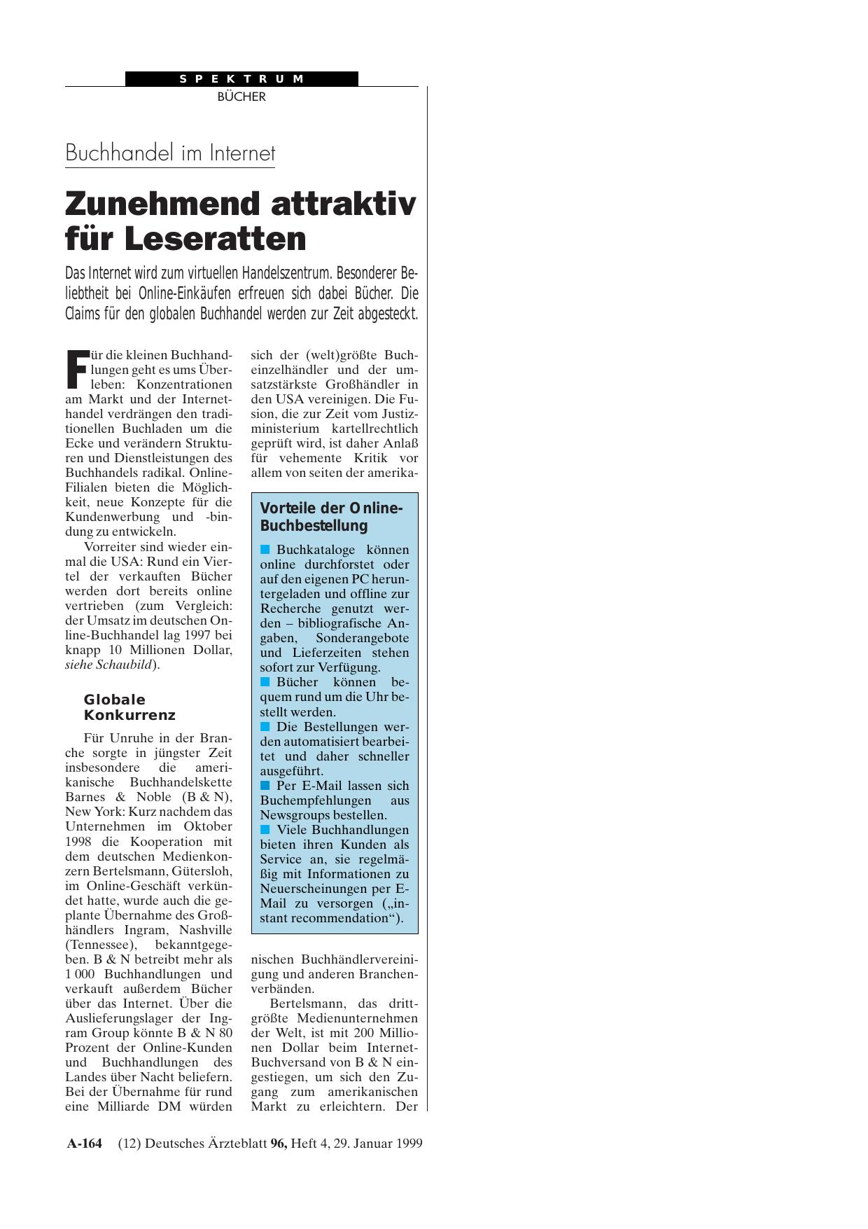 Vorschauseite 1: Buchhandel im Internet: Zunehmend attraktiv für Leseratten