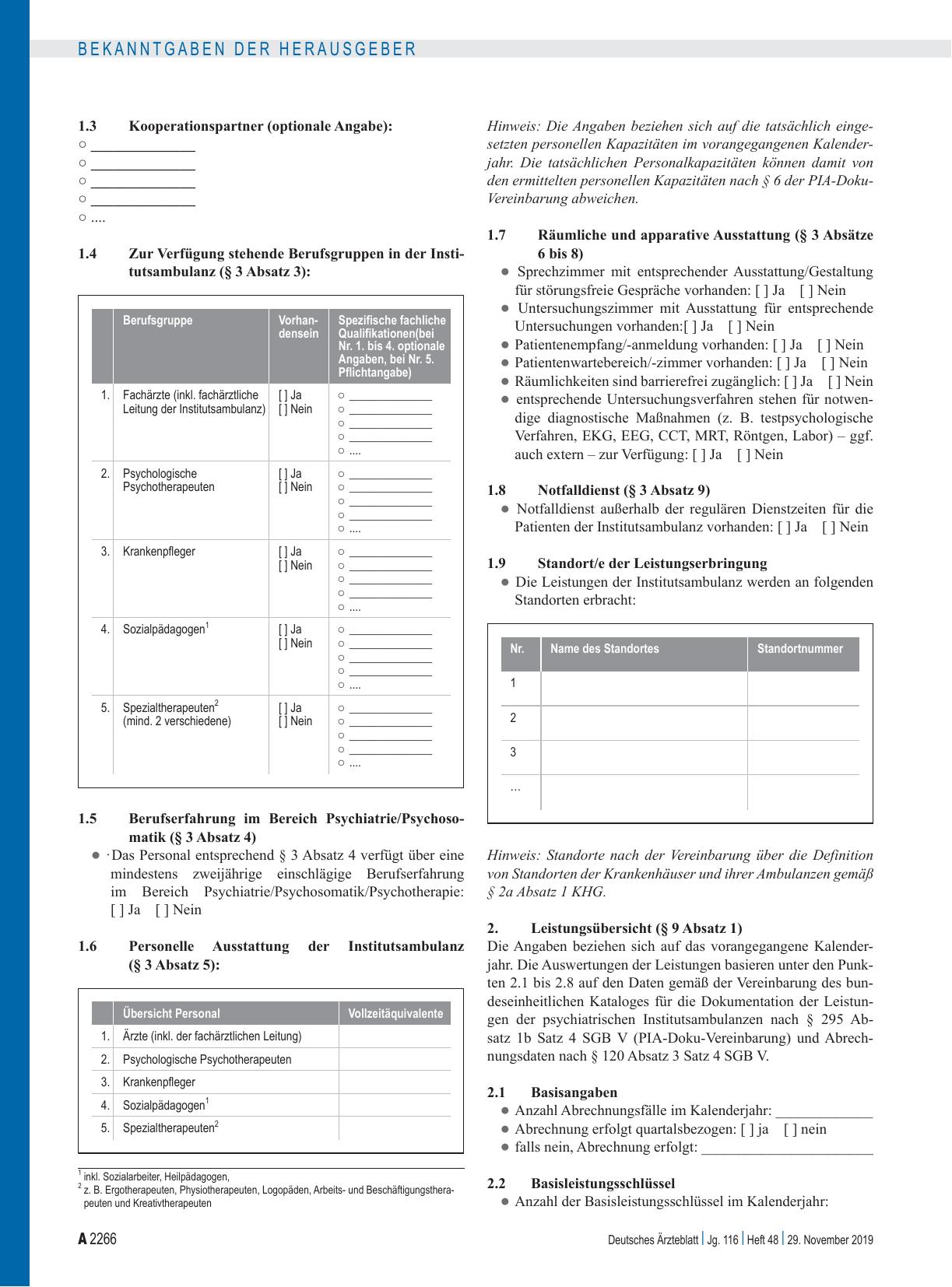 Vorschauseite 6: Änderungsvereinbarung zur Vereinbarung zu den Psychiatrischen Institutsambulanzen gemäß § 118 Absatz 2 SGB V Artikel 1, Artikel 2, Anlage 2: Vereinbarung für Institutsambulanzen g…