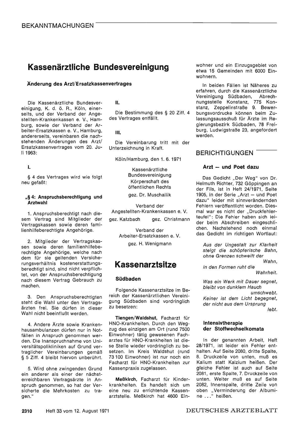 Vorschauseite 1: Kassenarztsitze