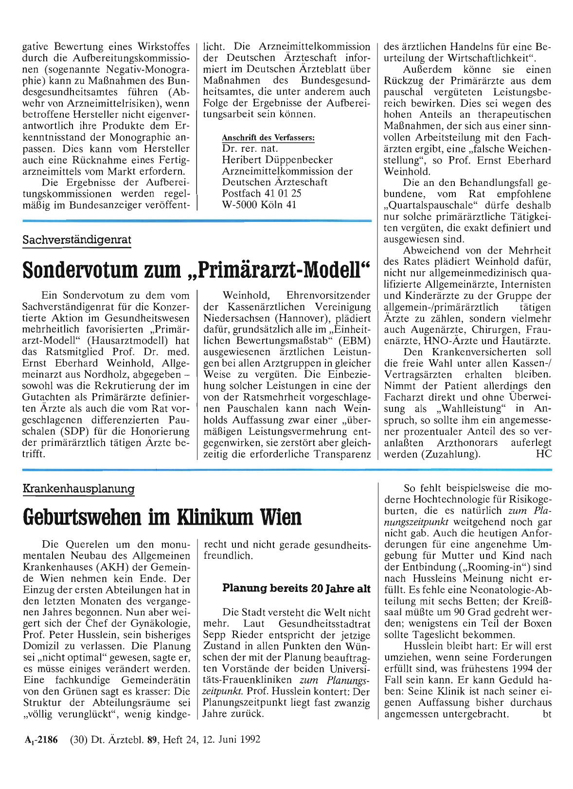 Vorschauseite 1: Sachverständigenrat: Sondervotum zum „Primärarzt-Modell“