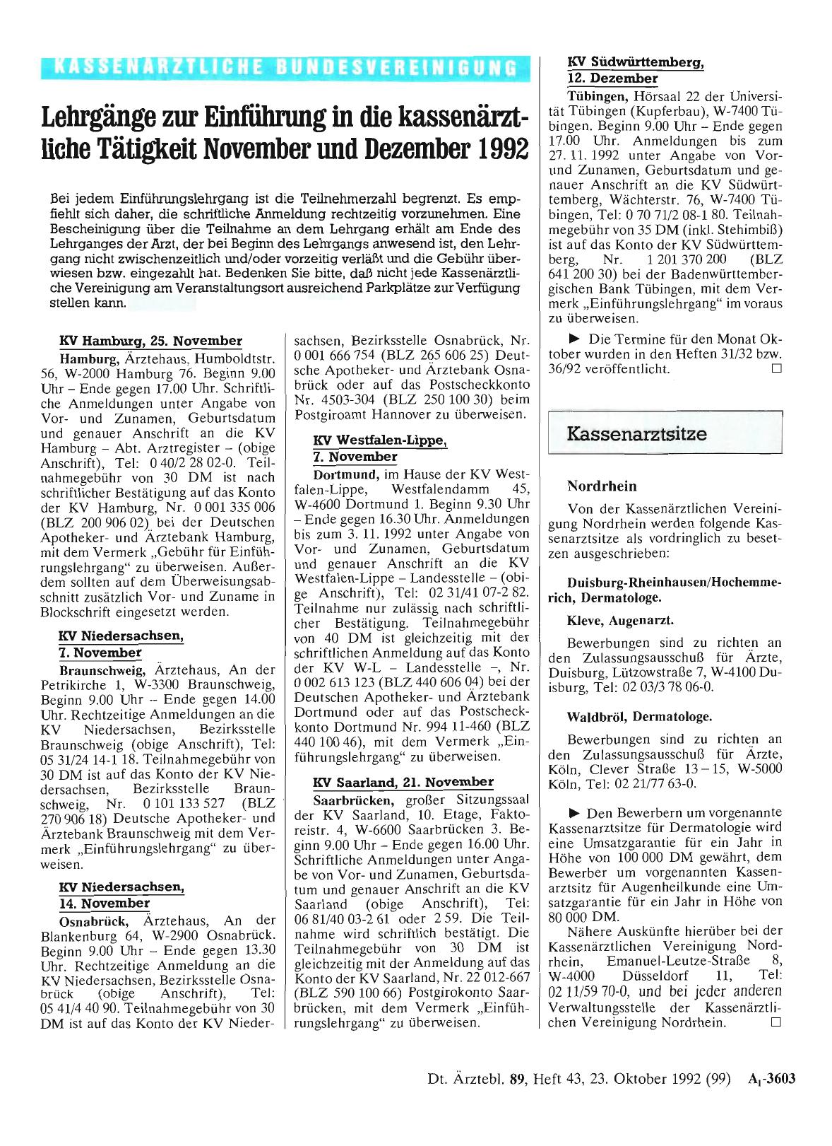 Vorschauseite 1: Kassenarztsitze