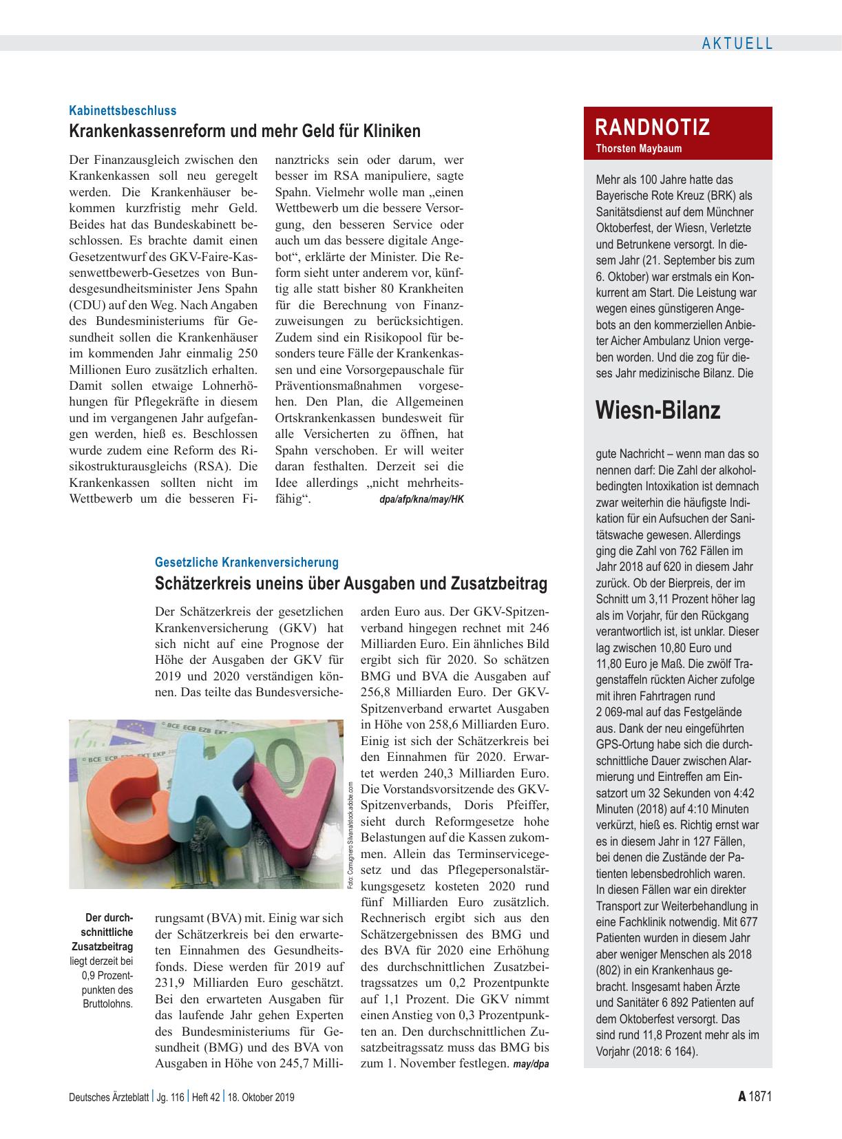 Vorschauseite 1: Randnotiz: Wiesn-Bilanz