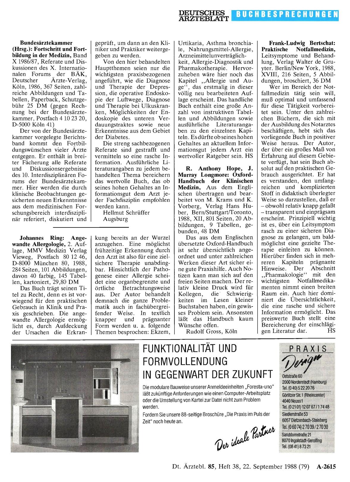 Vorschauseite 1: Bundesärztekanuner (Hrsg. ): Fortschritt und Fortbildung in der Medizin