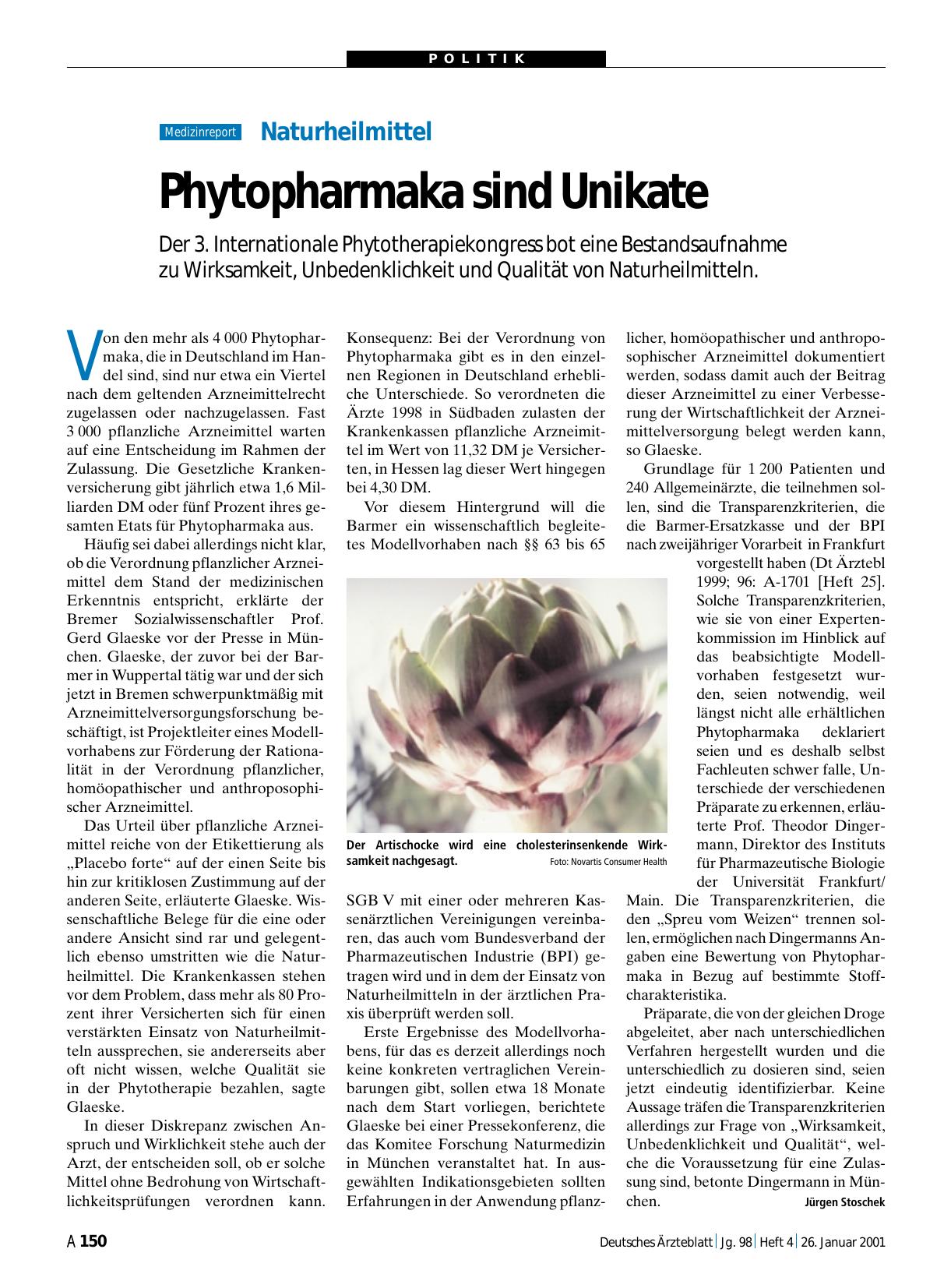 Vorschauseite 1: Naturheilmittel: Phytopharmaka sind Unikate