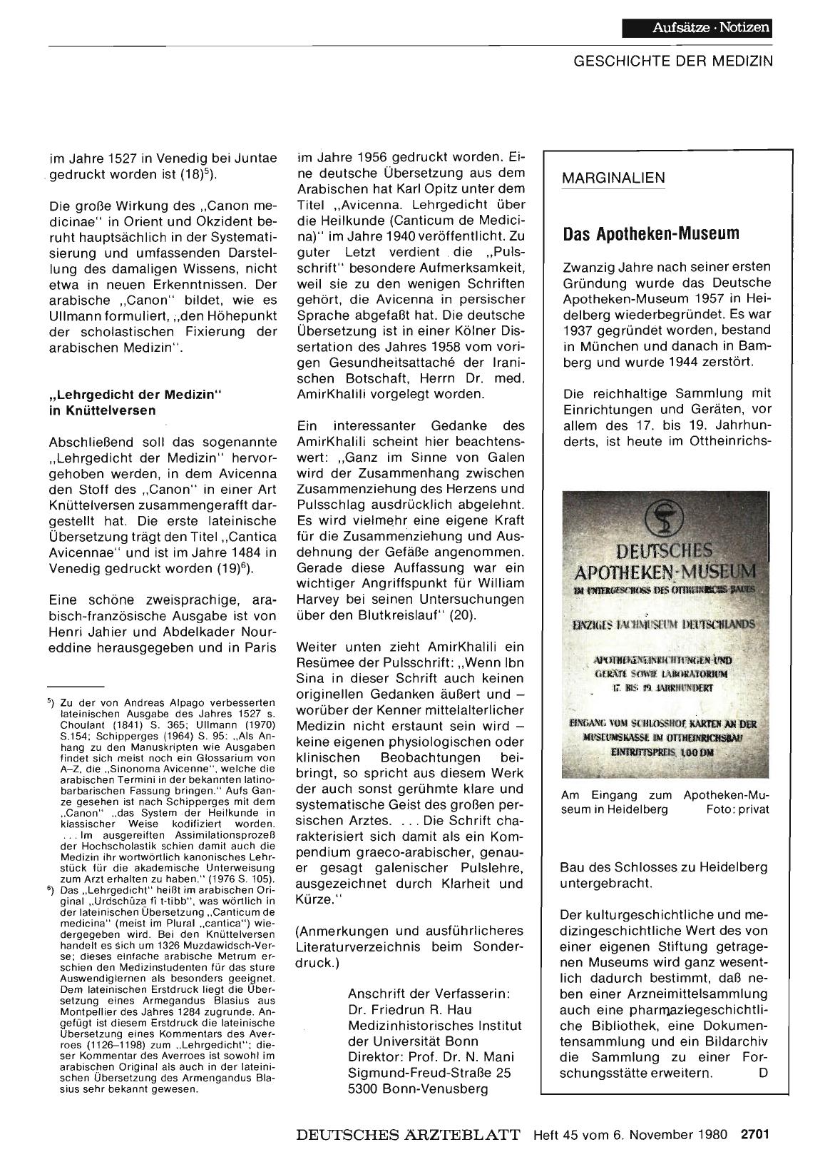 Vorschauseite 1: MARGINALIEN: Das Apotheken-Museum