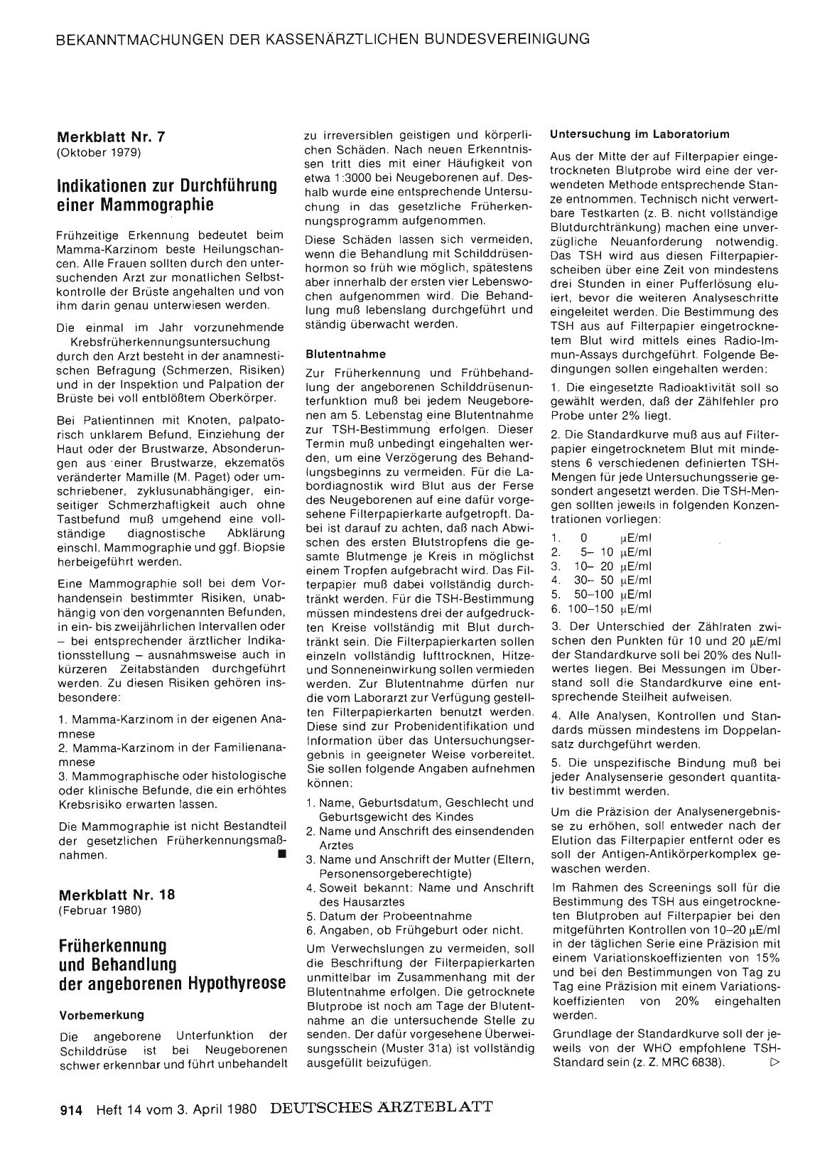 Vorschauseite 1: Bekanntmachungen der Kassenärztlichen Bundesvereinigung