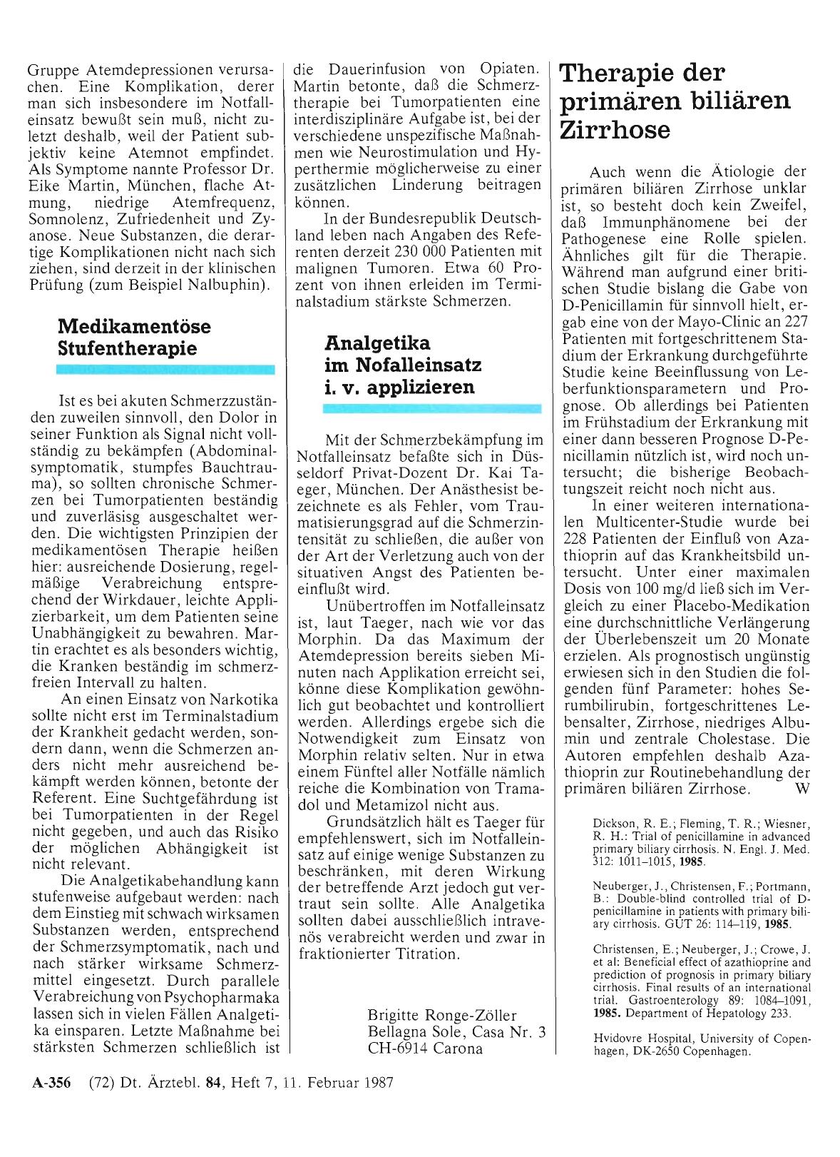 Vorschauseite 1: Therapie der primären biliären Zirrhose