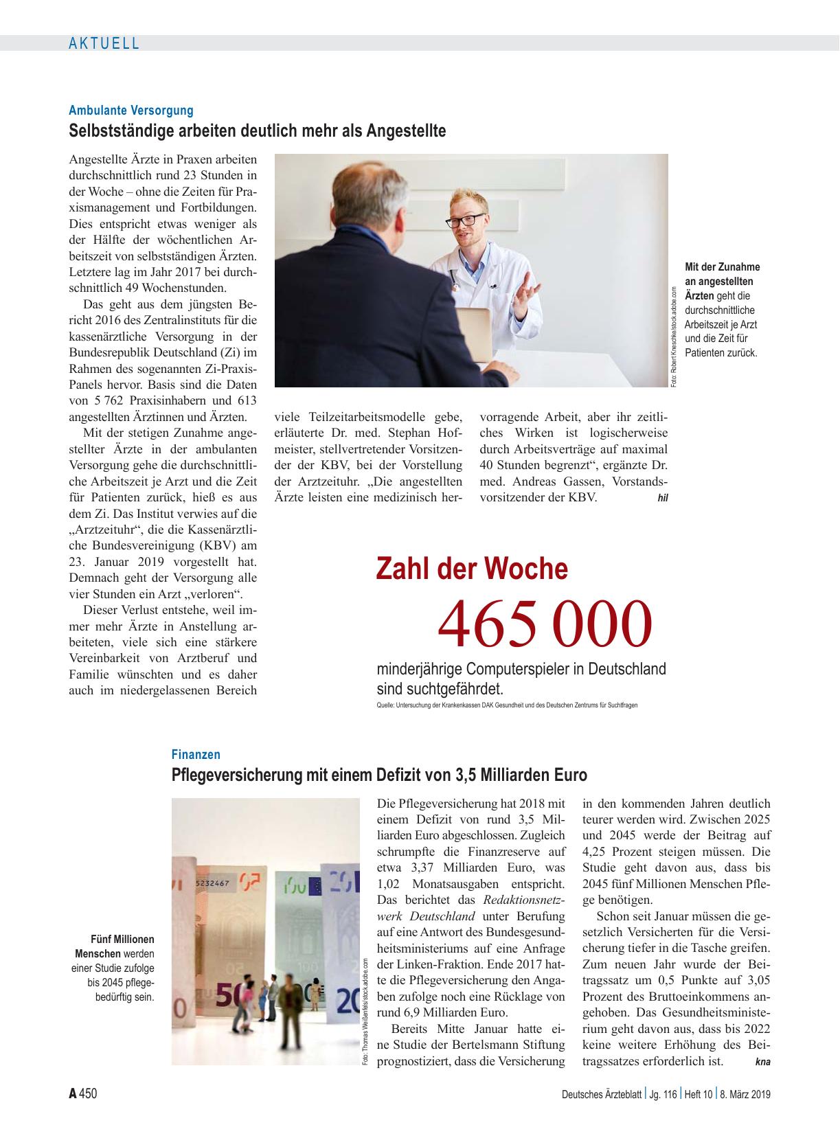 Vorschauseite 1: Zahl der Woche 465 000