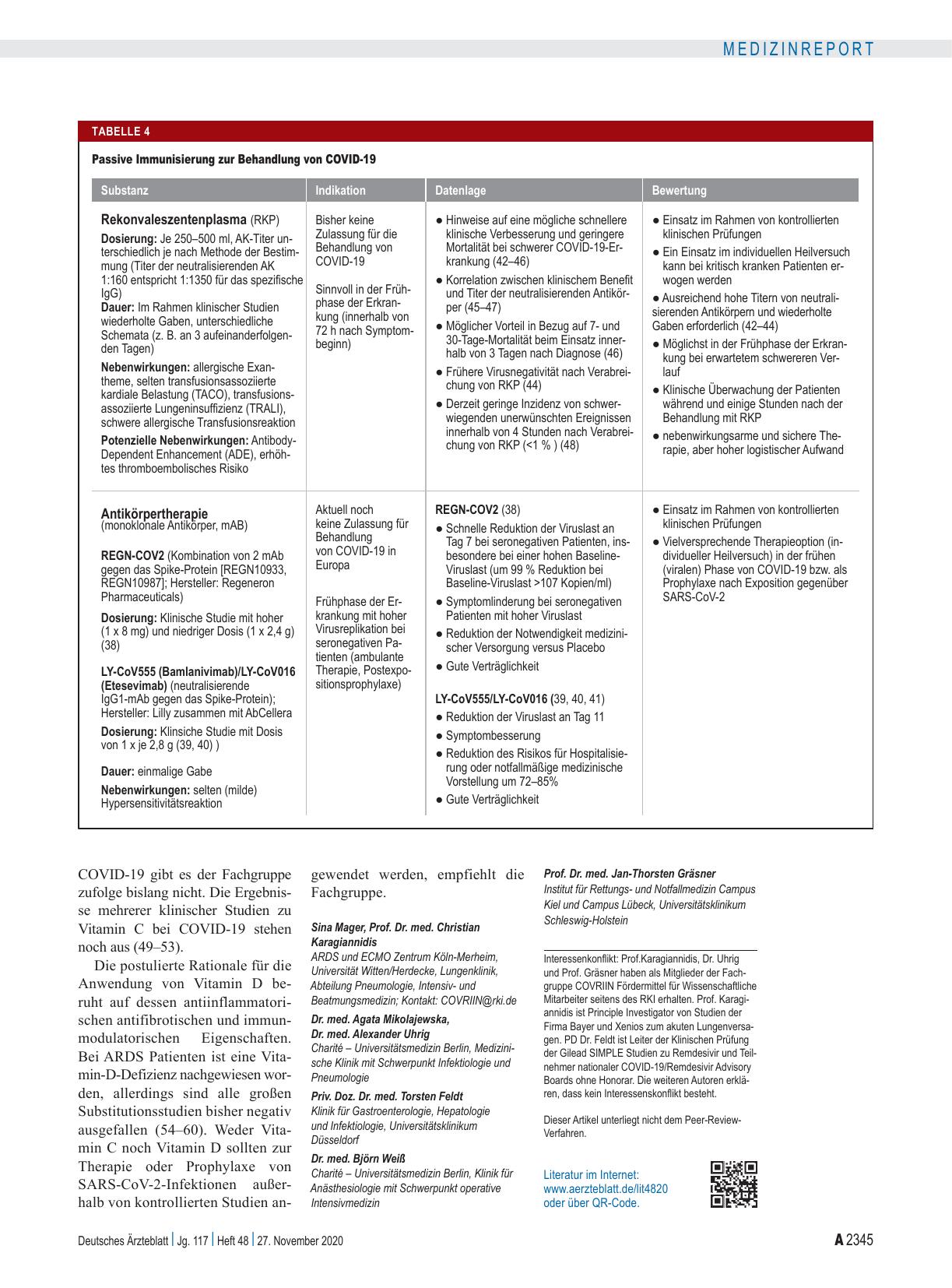Vorschauseite 4: COVID-19: Evidenzbasierte Therapieoptionen