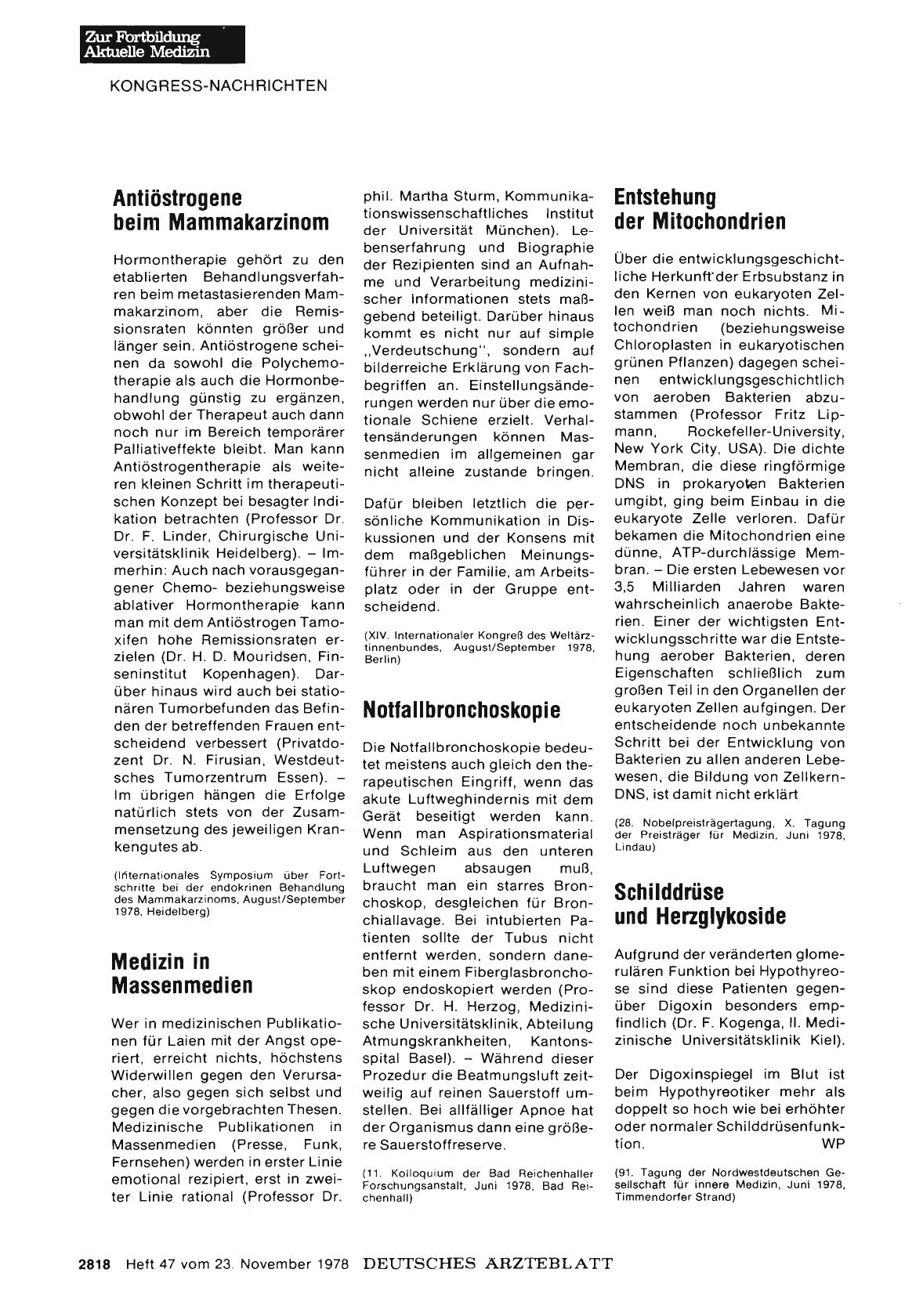 Vorschauseite 1: Medizin in Massenmedien