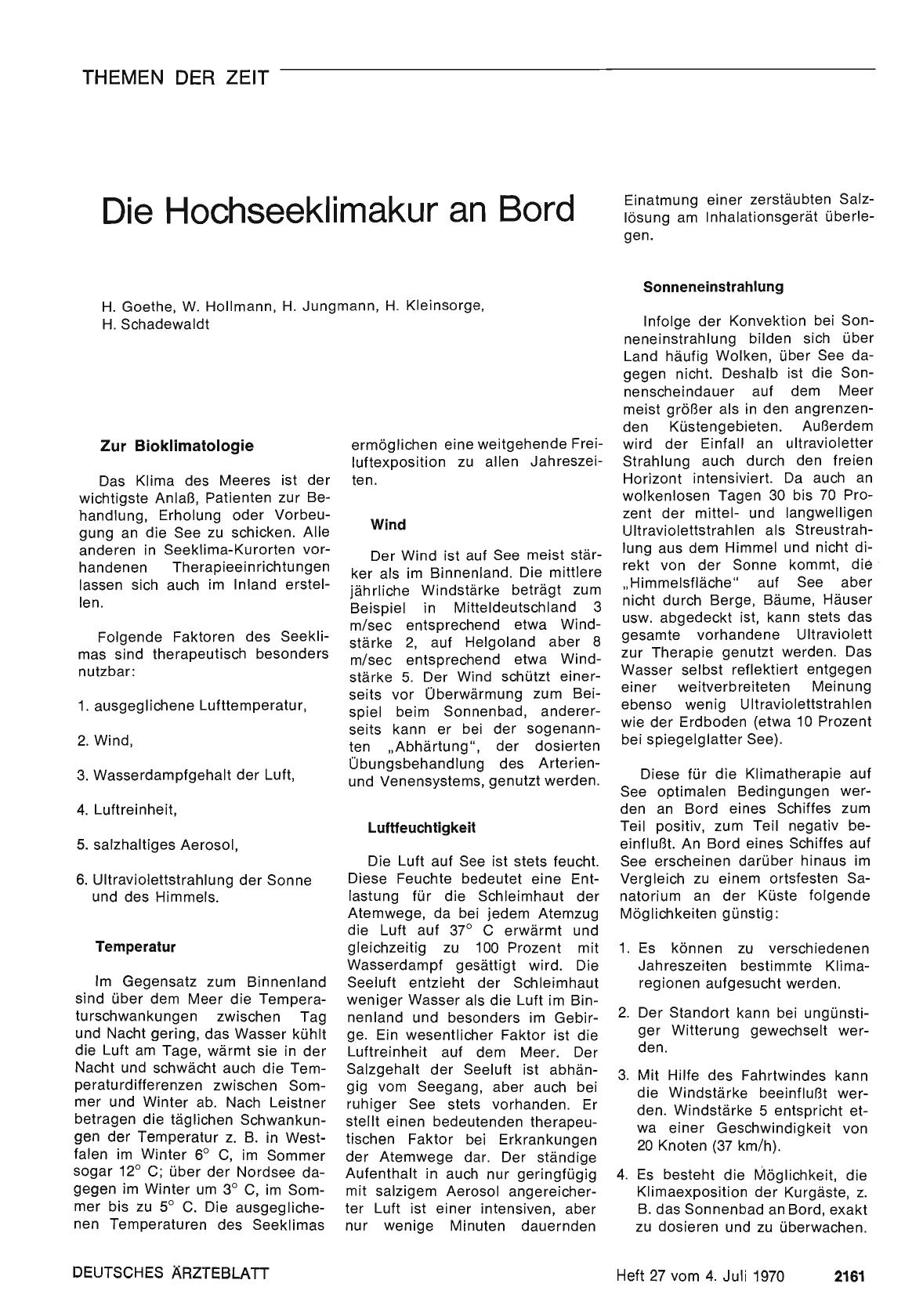Vorschauseite 1: Die Hochseeklimakur an Bord