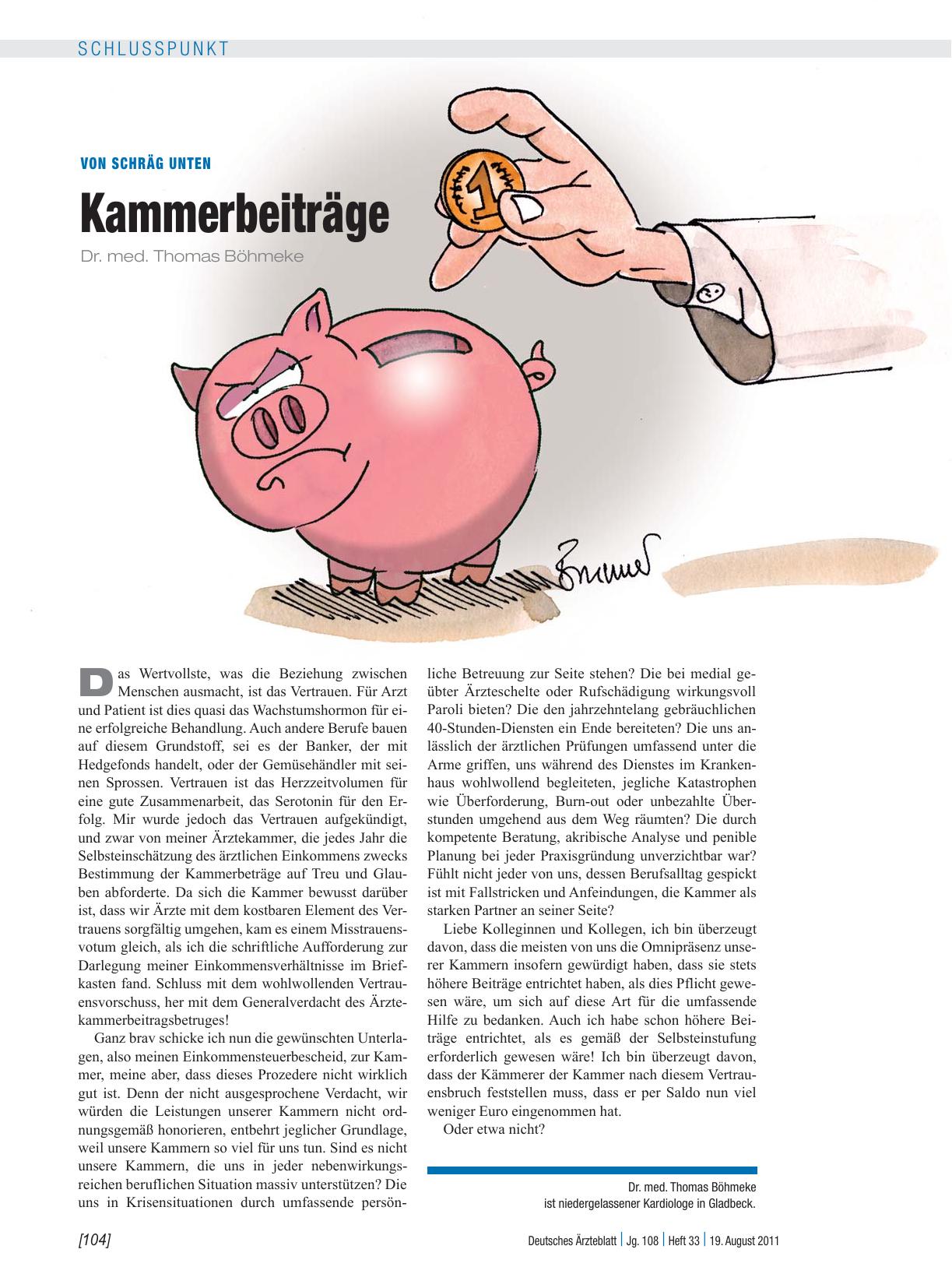 Vorschauseite 1: Von schräg unten: Kammerbeiträge