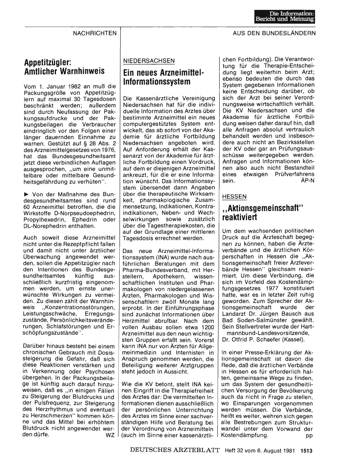 Vorschauseite 1: Appetitzügler: Amtlicher Warnhinweis
