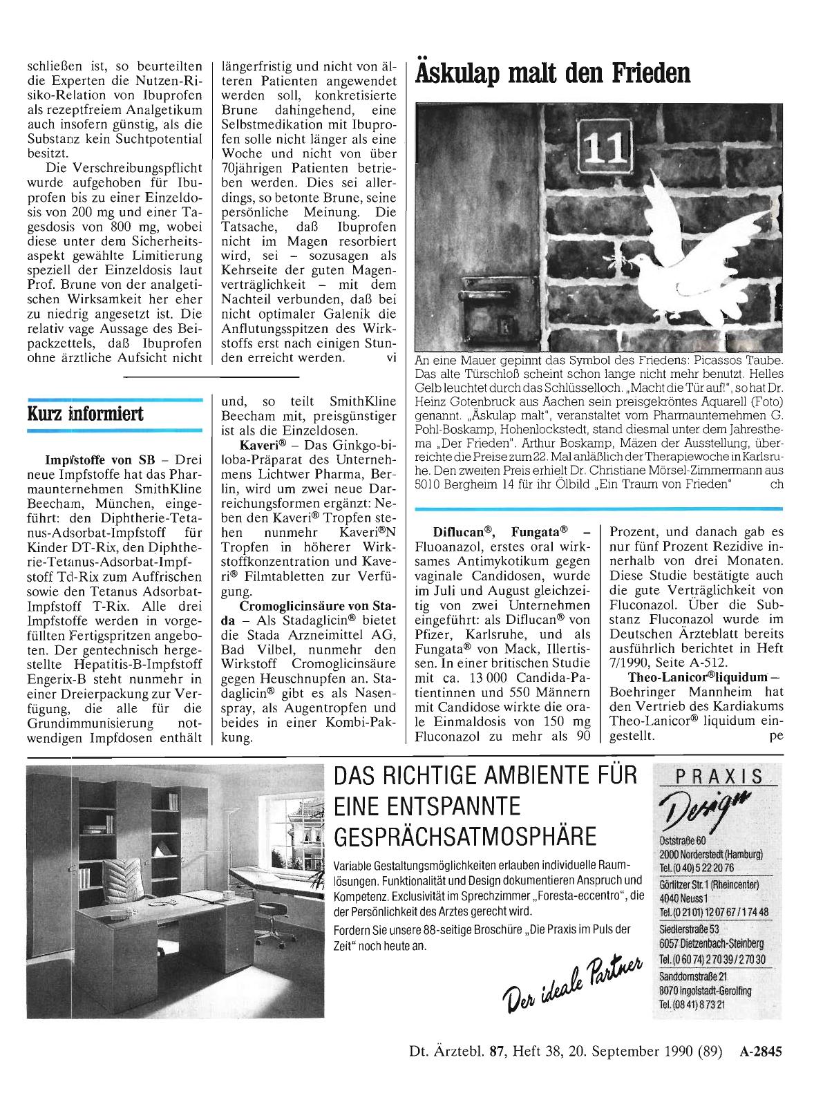 Vorschauseite 1: Äskulap malt den Frieden