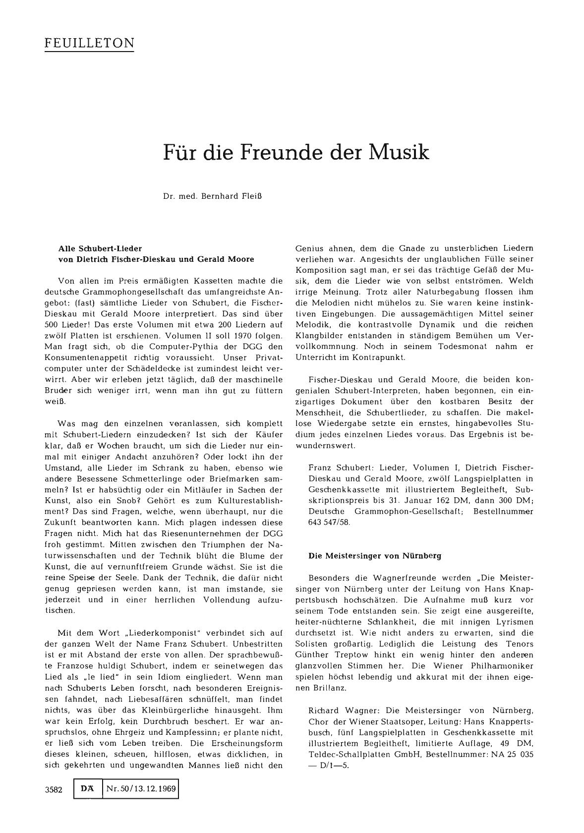 Vorschauseite 1: Für die Freunde der Musik