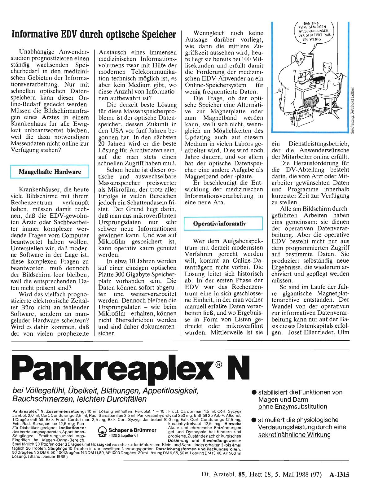 Vorschauseite 1: Informative EDV durch optische Speicher