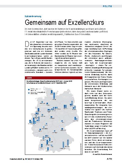 Vorschauseite 1: Spitzenforschung: Gemeinsam auf Exzellenzkurs