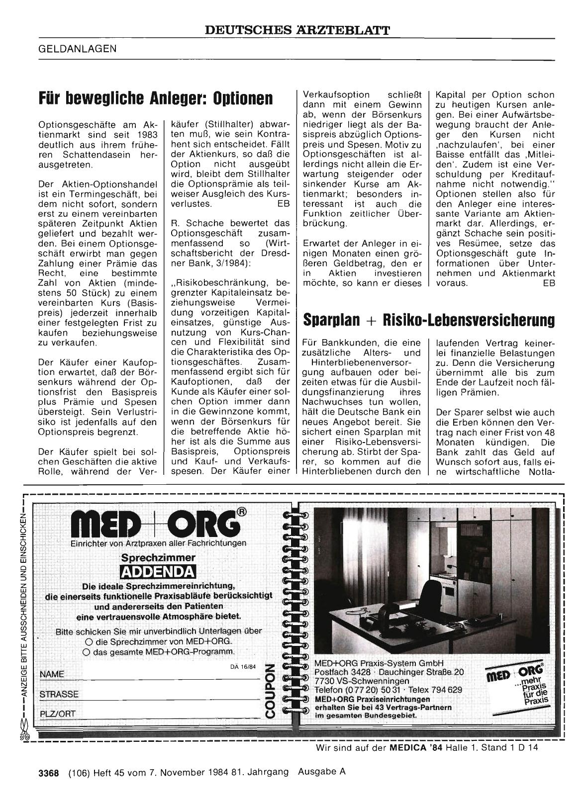 Vorschauseite 1: Für bewegliche Anleger: Optionen