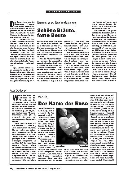 Vorschauseite 1: Aspirin: Der Name der Rose