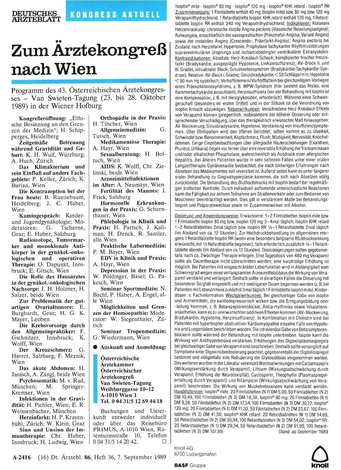 Vorschauseite 1: Zum Ärztekongreß nach Wien