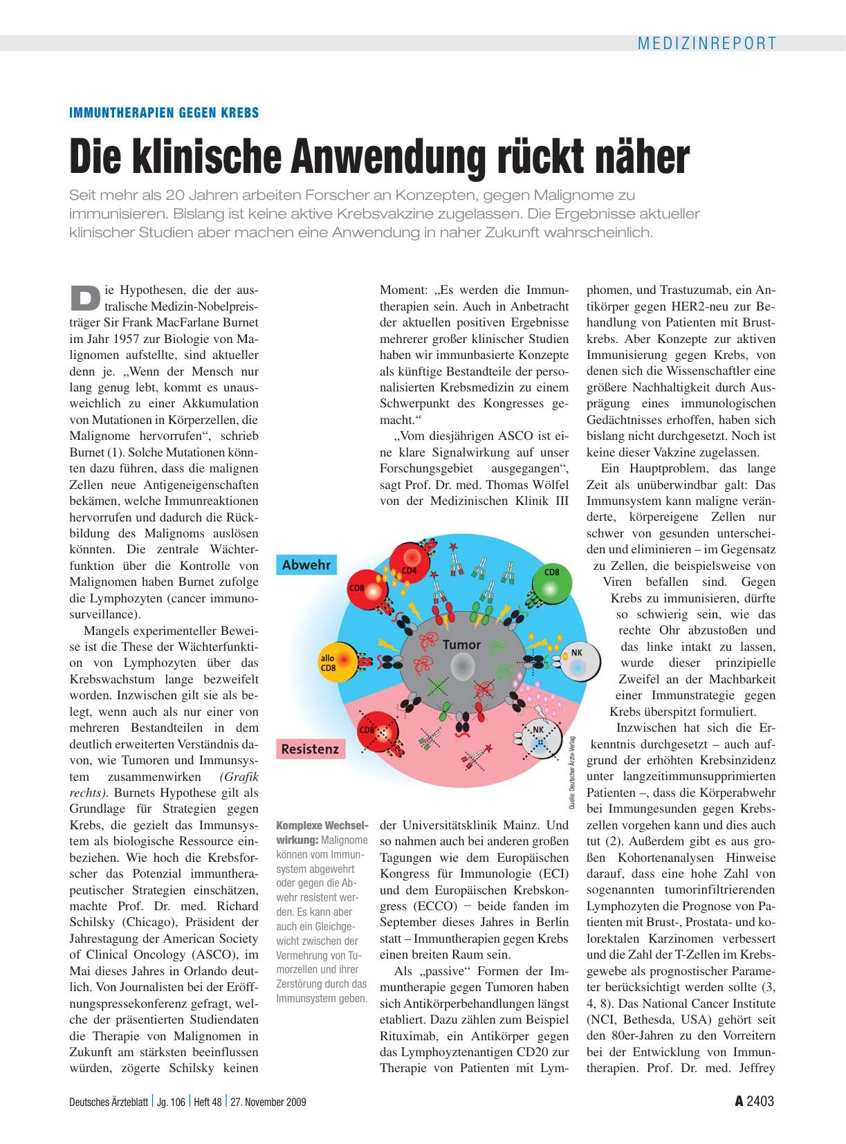 Vorschauseite 1: Immuntherapien gegen Krebs: Die klinische Anwendung rückt näher