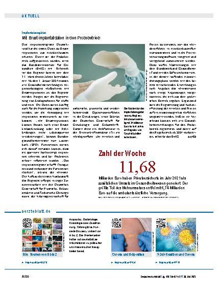 Vorschauseite 1: Implantatregister: Mit Brustimplantatdaten in den Probebetrieb