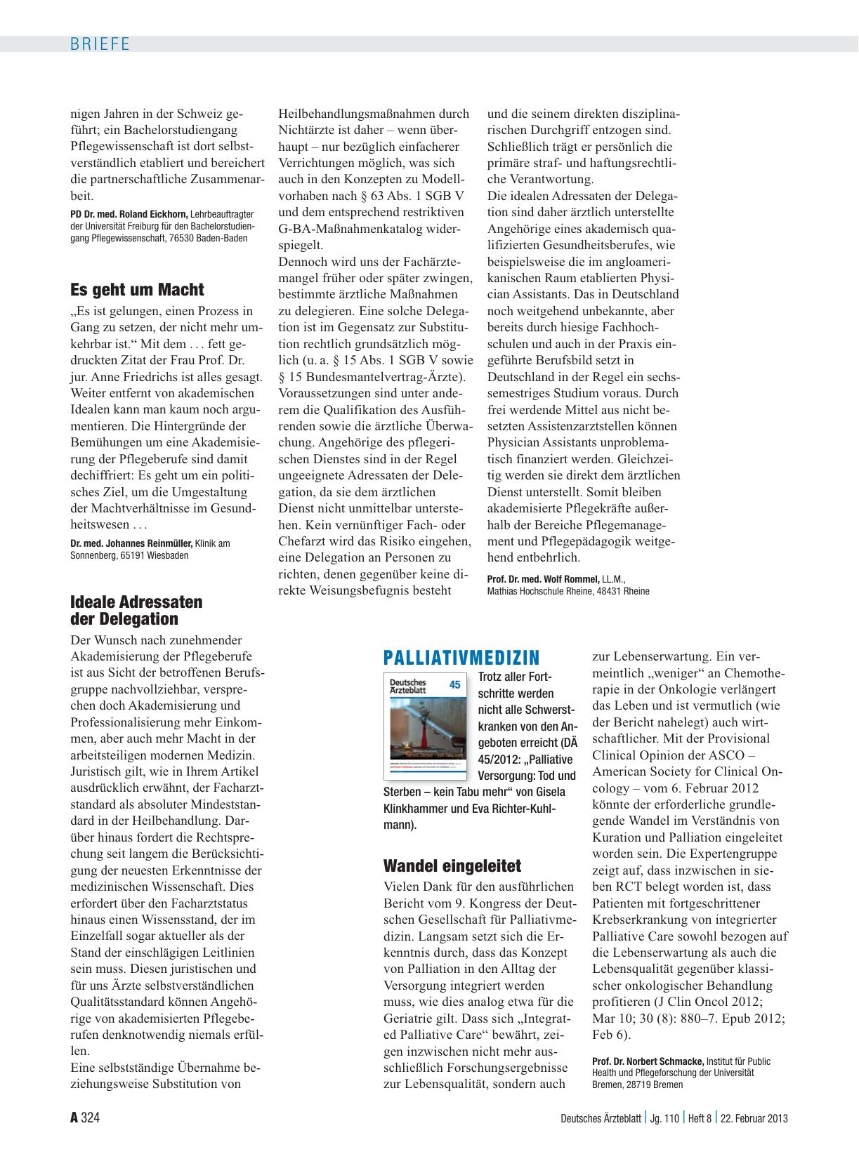 Vorschauseite 1: Dr. Schwester: Ideale Adressaten der Delegation