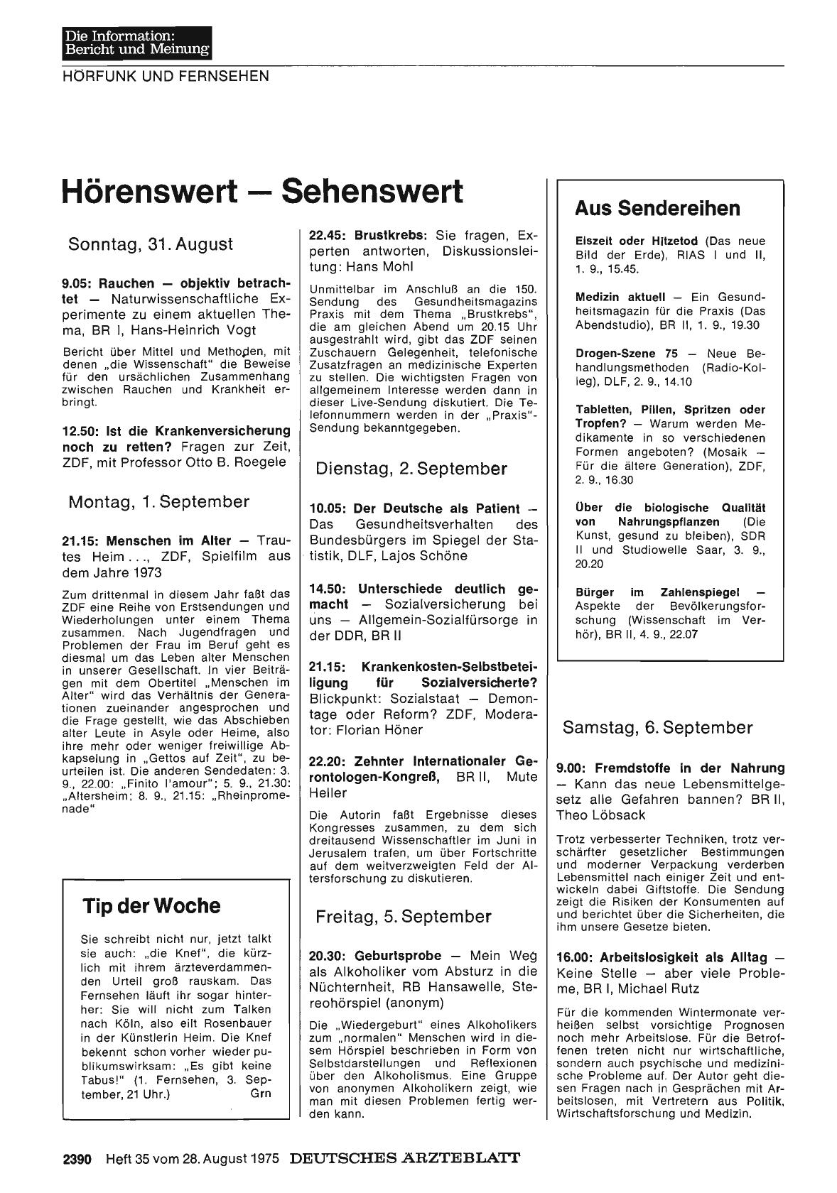 Vorschauseite 1: Hörenswert — Sehenswert