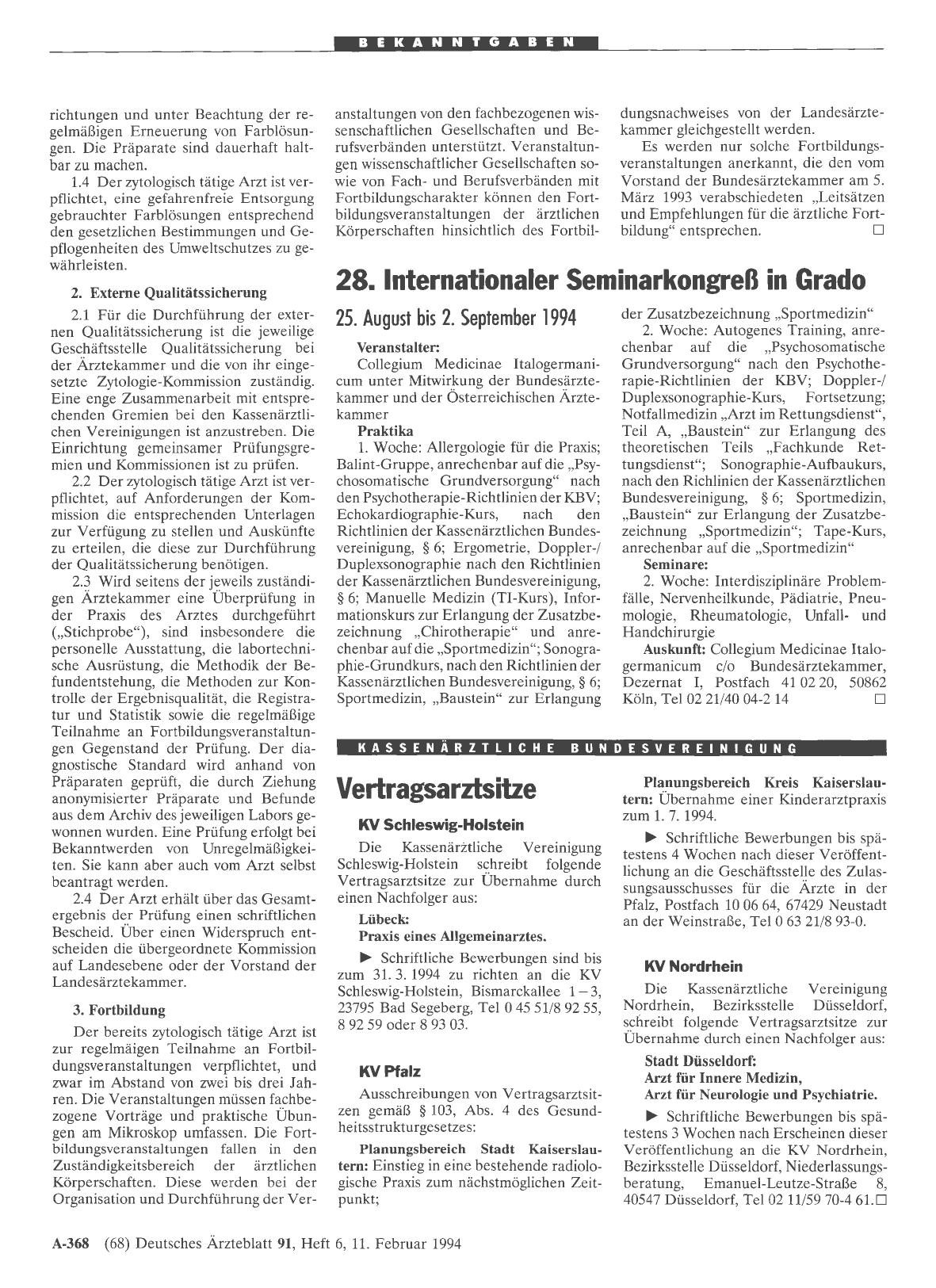 Vorschauseite 1: Vertragsarztsitze