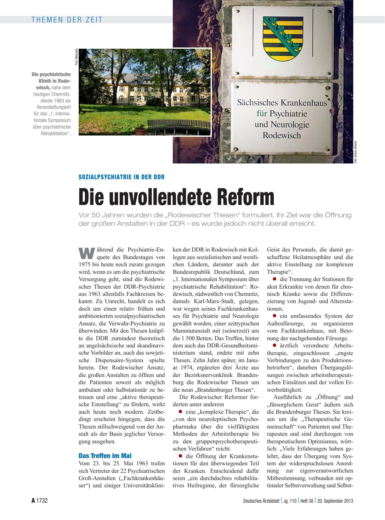 Vorschauseite 1: Sozialpsychiatrie in der DDR: Die unvollendete Reform