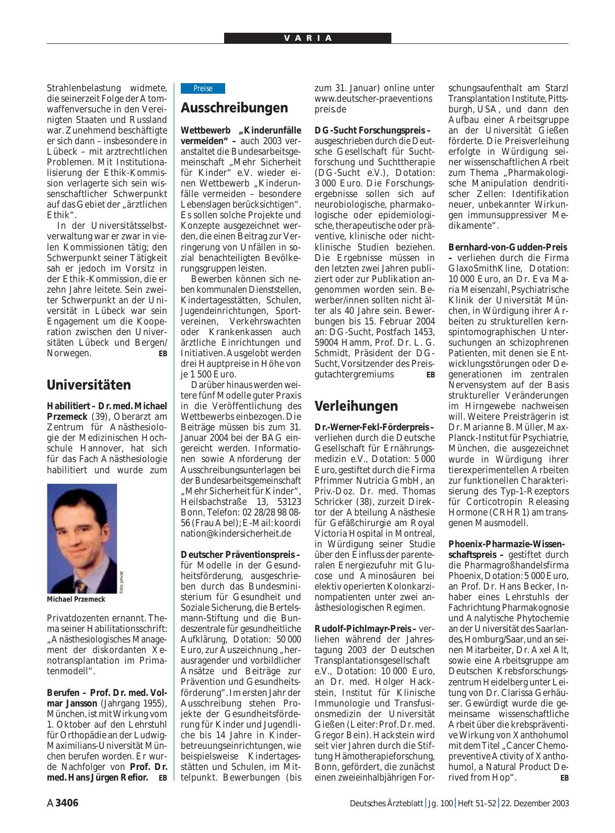 Vorschauseite 1: Universitäten