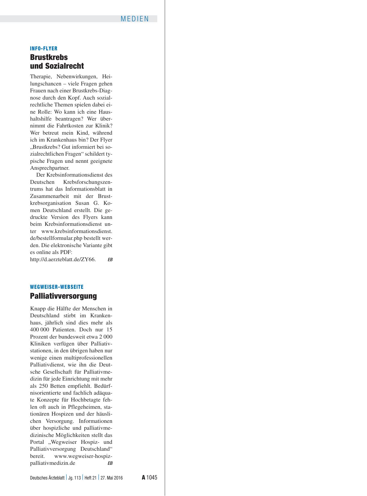 Vorschauseite 1: Wegweiser-Webseite: Palliativversorgung