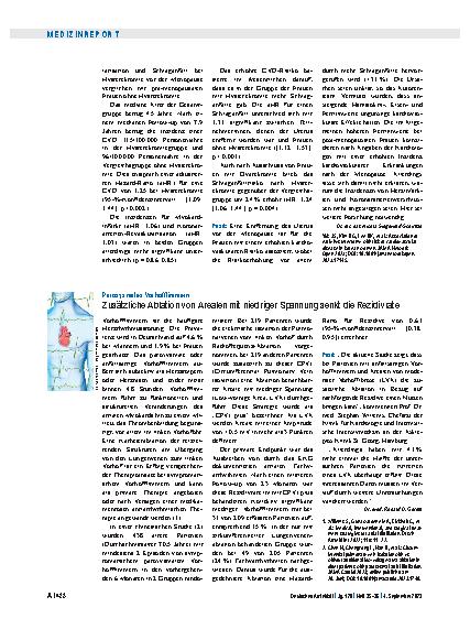 Vorschauseite 1: Paroxysmales Vorhofflimmern: Zusätzliche Ablation von Arealen mit niedriger Spannung senkt die Rezidivrate