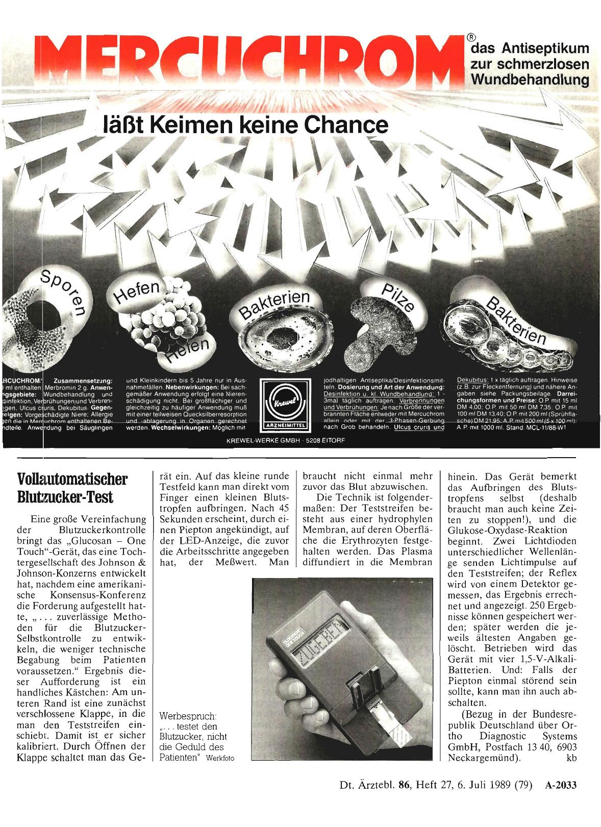 Vorschauseite 1: Vollautomatischer Blutzucker-Test