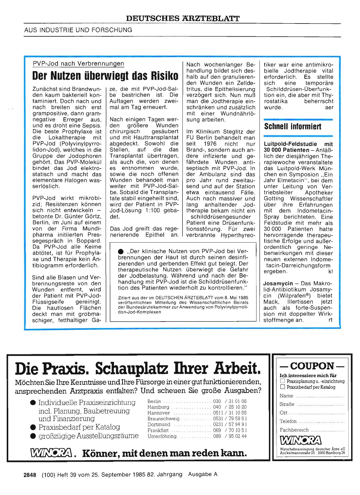Vorschauseite 1: Schnell informiert: Luitpold-Feldstudie mit 30 000 Patienten