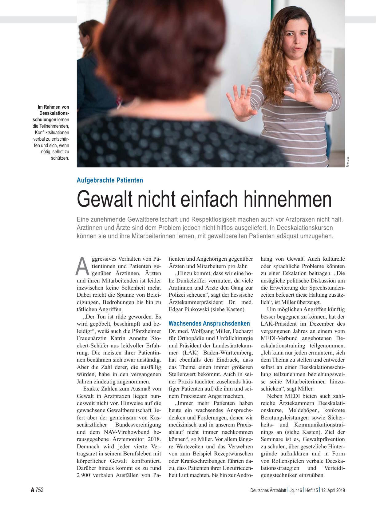 Vorschauseite 1: Aufgebrachte Patienten: Gewalt nicht einfach hinnehmen